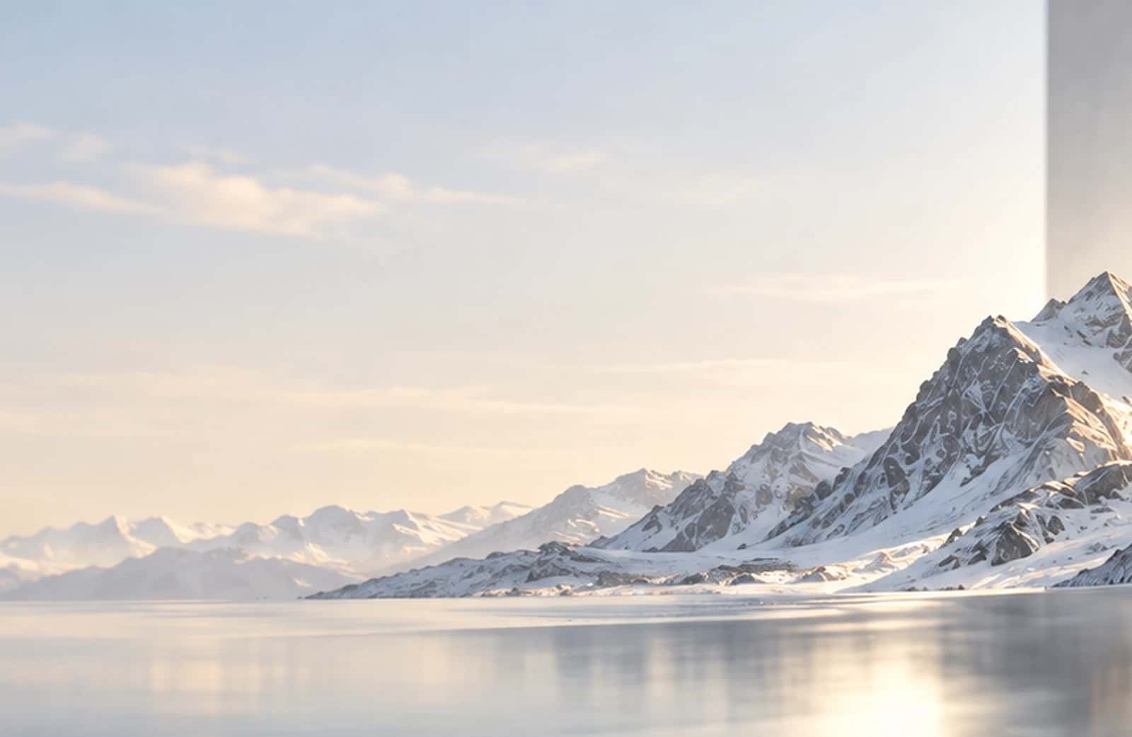 Snow-capped mountain peak